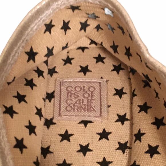 COLORS OF CALIFORNIA Silver Slip-On Espadrilles Sandals Shoes Silver 39 - Picture 6 of 7